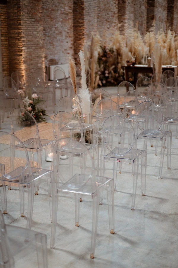 foto sala predisposta per il matrimonio di Gabriele e Chiara